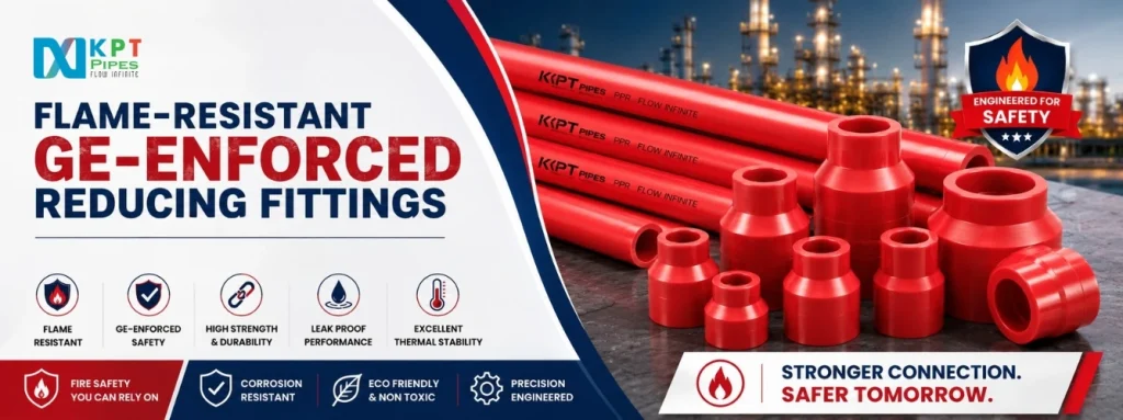 Flame-Resistant GE-Enforced Reducing Fittings Available at KPT Pipes