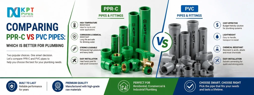 Comparing PPR-C VS PVC Pipes: Which is Better for Your Plumbing Needs