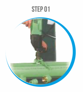 Drill the pipe